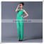 Hot sale women autumn V neck sleeveless front pocket sexy lace-up back chiffon onesie long jumpsuit