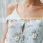 Cold Shoulder Tank Top/Floral Print Tank Top