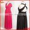Elegant Cap Sleeves Oversized Maternity Clothes Women Fucsia Maternity Dress