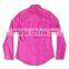 100% Cotton Design China Made Popular Ladies Pink Color Dress Shirt