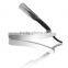 Straight Edge Barber Shaving Razor, 8.5-Inch Matte Silver Gray Stainless Steel Folding Straight Razor,