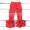 Boutique children solid ruffle pants baby girl icing legging wholesale