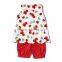 lovely sweet girl strawberry tank top red top wholesale baby clothing