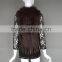 Fast Sell Women Slim Fur Gilet For Spring& Autumn , Rabbit Fur Vest With Raccoon Fur Collar