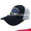 Simple 6 panel baseball cap for men's flat embroidery blue sign fishing hat