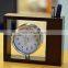 HOT SALE Wooden Clock With Penholder For Stationery Distributor