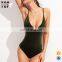 Wholesale blank swimwear green scoop neck sexy velvet swimwear one piece woman