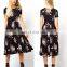 Short Sleeve Clothing Vintage Tapestry Floral Party Dress