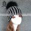 2017 Ball For Women Warm Fur Hat Knitting Cap