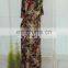 Hot Sale New Fashion Long Sleeve Muslim Women Evening Dress Maxi Dress Flower Printing Muslim Dresses