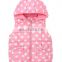 T-GJ002 Printed Girls Hooded Sleeveless Quilted Jacket