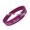 Fashional design one color printing silicone bracelet rubber wristband for promotion