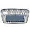 Honeycomb Center Grill Silver Grille RS5 Style Fit 2013-2016 for Audi A5 S5 RS5