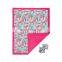 Pineapple and carrot printing baby Blanket soft and electric matching headband wholesale price