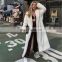 2020 new Winter Trendy women white long faux fur coats for ladies