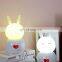 Battery Powered Creative Cute Kids Mini 3d Led Indoor Night Light Touch Switch Rechargeable