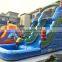 Home Use Cheap Tropical Palm Tree Jungle Pool Inflatable Water Slides Backyard Kids Water Slide With Pool