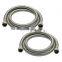 Shiny Silver thread SS flexible hose connection pipe
