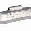 Lead material wheel balance weights both for steel and alloy rim use