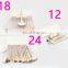 24pcs white pink black original wood color face  Highlighter Premium private label  makeup brush set