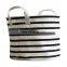 K&B Wholesale Woven foldable canvas storage basket kids laundry hamper baskets with handles