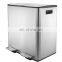 New design soft closing trash can 20L stainless steel pedal bin large capacity dustbin