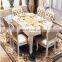 European Style Antique Table Sets Marble Luxurious Dining Room Sets 6 Seater Dining Table Sets