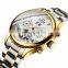 Hot Sale GUANQIN 17001 Men Automatic Mechanical Stainless Steel Strap Chronograph Band Wrist Watch