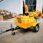 Hot sale 50 hp self powered Diesel Wood Chipper Machine Hydraulic feeding Mobile wood chipper shredder