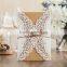 White Elegant Laser Cut Pocket Folded Wedding invitations Whit Envelope