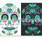 New Products Luminous Halloween Tattoo Face Skeleton For Halloween Decorations Party Carnival Party