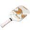 Traditional Shape with A 14mm Core  Textured Carbon Friction Surface  Extended-length Handle Pickleball Paddle