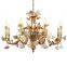wedding vintage copper hanging lights porcelain ceramic flower light brass chandelier