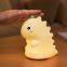 Dinosaurs LED Night Lamp Cartoon Silicone USB Rechargeable Sleeping light Touch Sensor Timing Bedroom Bedside Lamp For Kid Gift