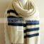 New Arrival Warm Fashion Long Striped Wool Acrylic Knitted Girls Winter Scarf