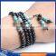Tibetan Meditation 108 Mala Beads Bracelet Necklace Obsidian Turquoise - Prayer Yoga Mantras