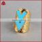 Top quality rings set alloy fashion rings turquoise wholesale rings for stock