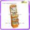 Supermarket Promotion Cardboard Floor Stand Custom Shelf Display