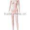 Ecru female Plastic models lifelike beautiful make up face big chest skin color rotatable mannequins for window display