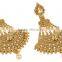 Indian Traditional Antique Gold Plated Long Earrings For Women