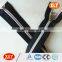 Charm Garments Black Tape Silver Teeth Nylon Zipper