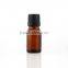 high quality glass amber bottle 15ml with samller dropper cap