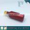 Red colored european glass essential oil bottle with gold cap