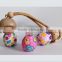 Polymer clay hand crafts car perfume bottle Factory direct sale new style hanging car perfume bottles with wooden cap