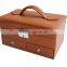 custom large make up pu leahter cosmetic box