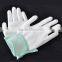 White resistant polyster PU Coated Working safety Gloves