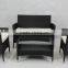 4pc Outdoor Patio Garden Furniture Wicker Rattan Sofa Set Black