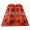 2016 hot selling unique cross shaped silicone 3d chocolate mold