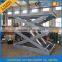 Hydraulic mechanical inground big scissors car lift