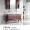 Factory price single bowl cheap teak color 12 inch deep bathroom vanity